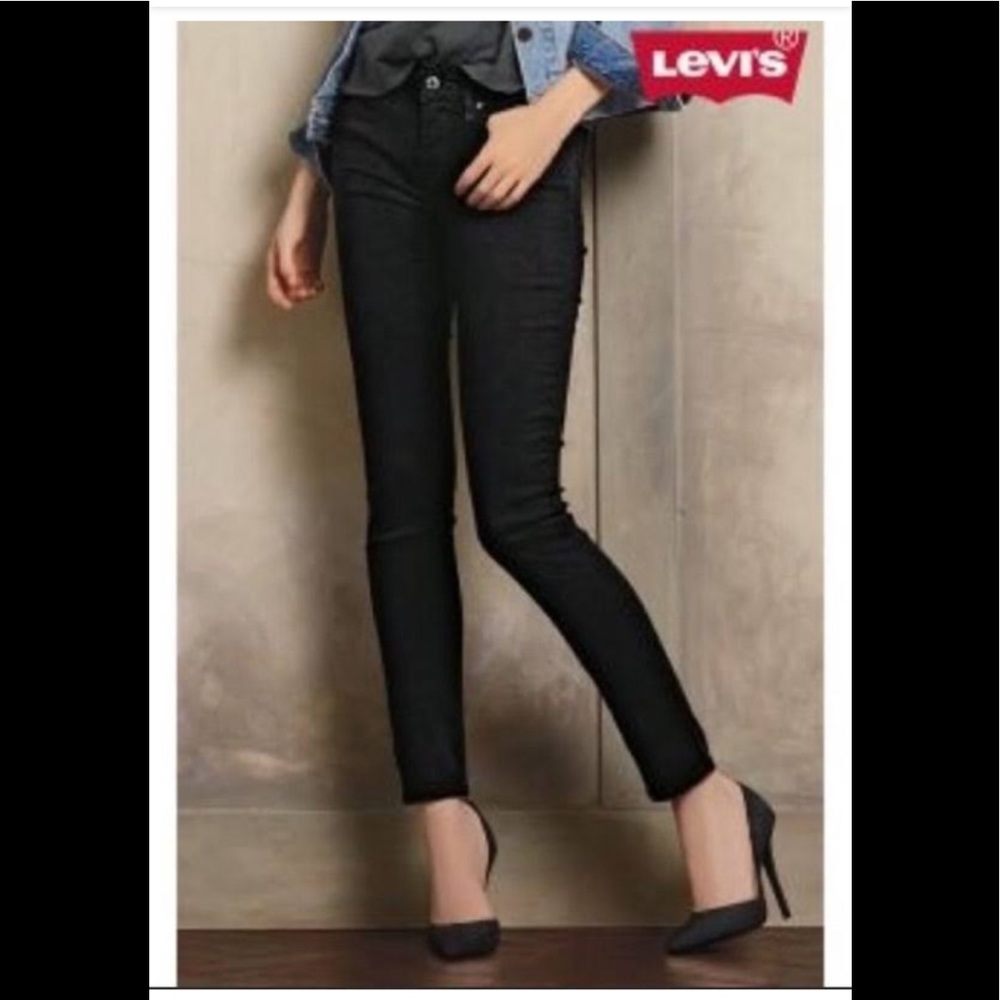 Levi’s Black Slight Curve Mid Rise Skinny Jeans 30